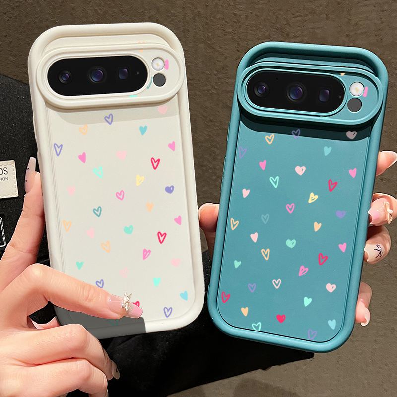 Funda blanda colorida de coraz - Google Pixel 9 Pro reseña y precio
